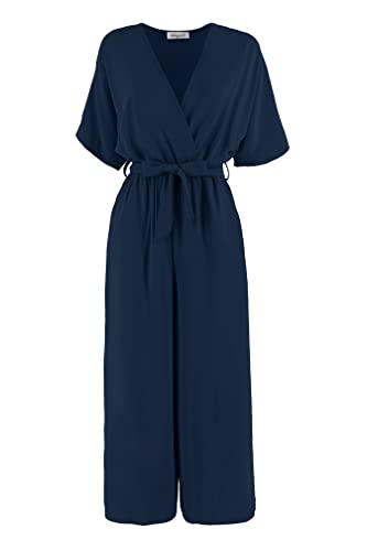 Jophy & Co. Langer Overall für Damen mit V-Ausschnitt (Artikelnummer: 6797), blau, XXL von JOPHY & CO.