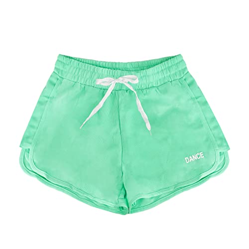 Sportshorts für Damen, kurze Shorts, Baumwolle, mit Kordelzug, bequem, atmungsaktiv für Zuhause, Casual Jogging Yoga und Fitness (Cod. 7800), Aquamarin 7812, M von JOPHY & CO.