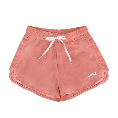 Sportshorts für Damen, kurze Shorts, Baumwolle, mit Kordelzug, bequem, atmungsaktiv für Zuhause, Casual Jogging Yoga und Fitness (Cod. 7800), Koralle 7812, S von JOPHY & CO.