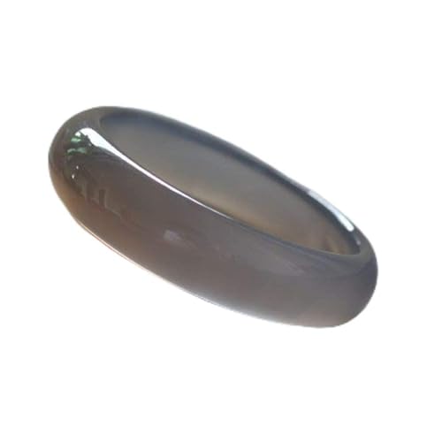 JORAsa Natürliches Jade-Armband Achat Transparenter fluoreszierender Armreif Damen Rauchasche Lila Chalcedon-Armband Geburtstagsgeschenk für Mutter Glücksstein Stellt Guten Segen DAR von JORAsa