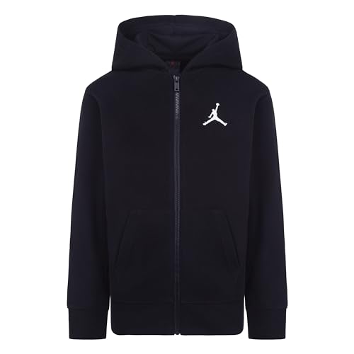 JORDAN Kinder-Sweatshirt mit Reißverschluss essencial Schwarz 95C573 23 Schwarz Kinder, Schwarz , 10-12 Jahre von JORDAN