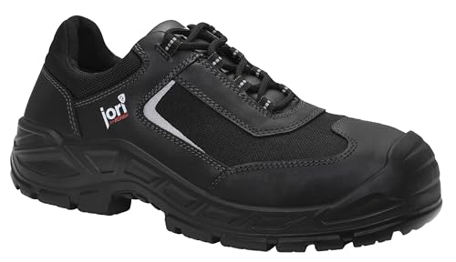 JORI Sicherheitshalbschuh jo_Builder Compo Low ESD S3S, Damen und Herren, Leder/Textil, Kunststoffkappe, leicht, klassisch, Schwarz 39, Schwarz von JORI