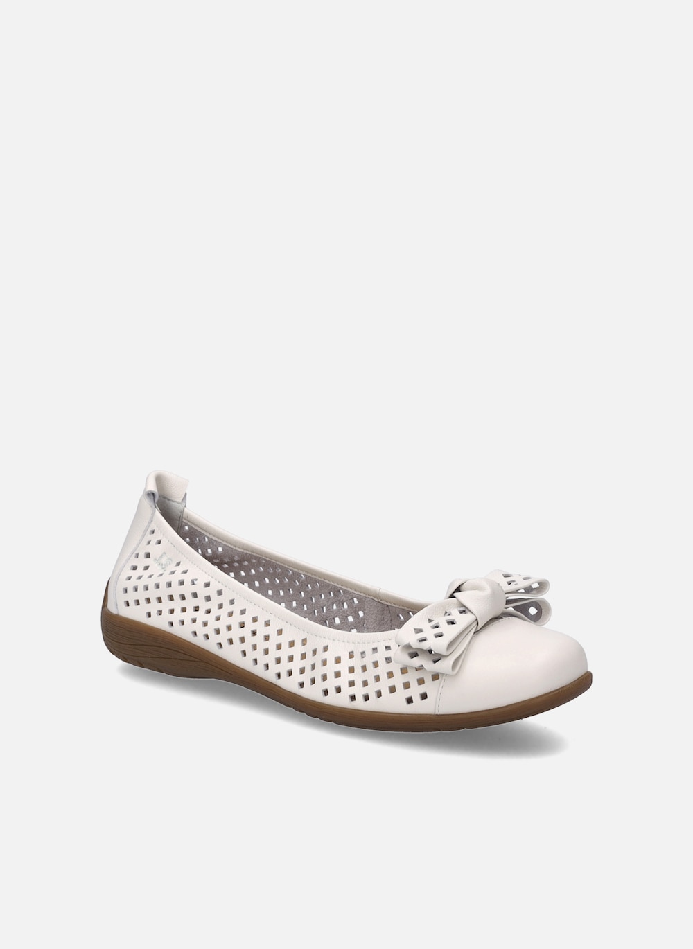 Große Größen Damen Ballerina Fenja 24, Damen, weiß, Größe: 41, Gummi/Leder, Happy Size DE Women von JOSEF SEIBEL