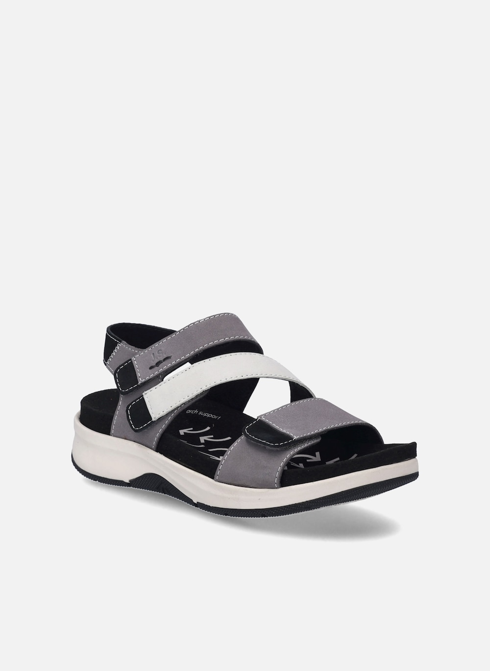 Große Größen Damen Sandale Estelle 06, Damen, grau, Größe: 37, Leder, Happy Size DE Women von JOSEF SEIBEL