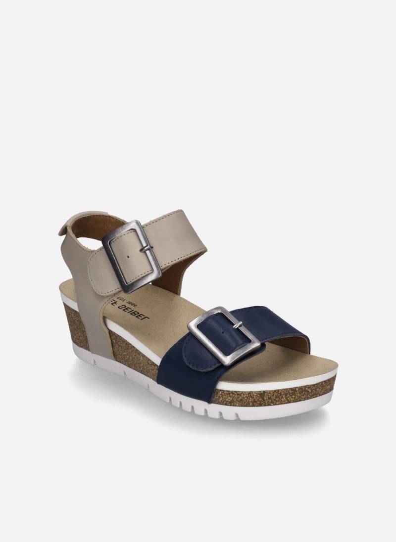 Große Größen Damen Sandale Quinn 02, Damen, blau, Größe: 40, Leder, Happy Size DE Women von JOSEF SEIBEL