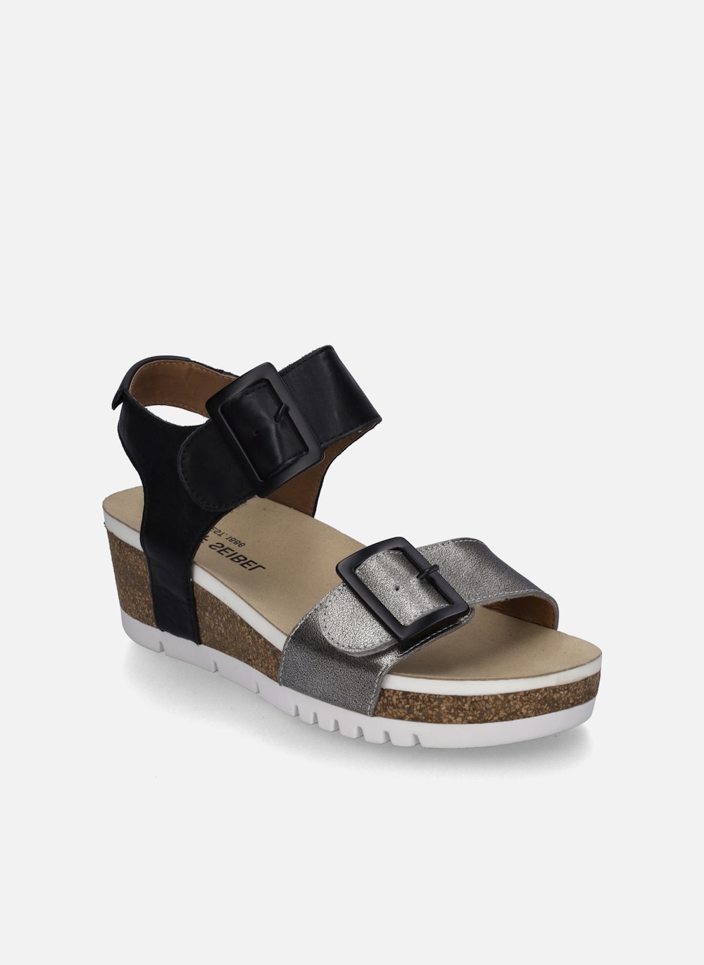 Große Größen Damen Sandale Quinn 02, Damen, grau, Größe: 38, Leder, Happy Size DE Women von JOSEF SEIBEL