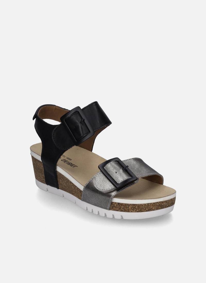 Große Größen Damen Sandale Quinn 02, Damen, grau, Größe: 38, Leder, Happy Size DE Women von JOSEF SEIBEL