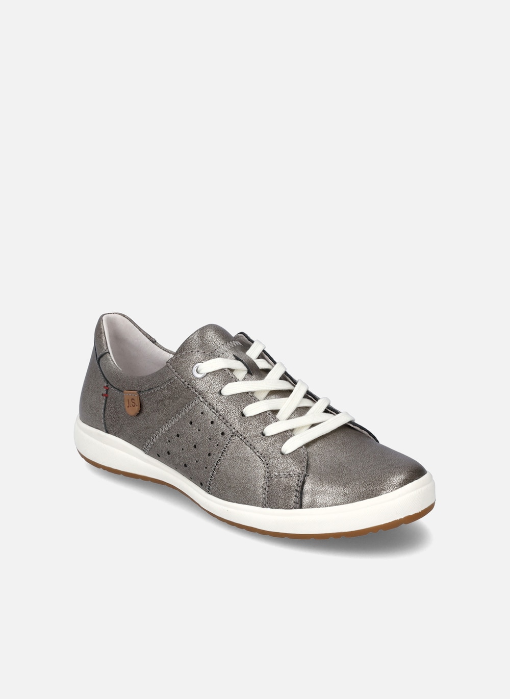 Große Größen Damen Sneaker Caren 01, Damen, grau, Größe: 42, Leder, Happy Size DE Women von JOSEF SEIBEL