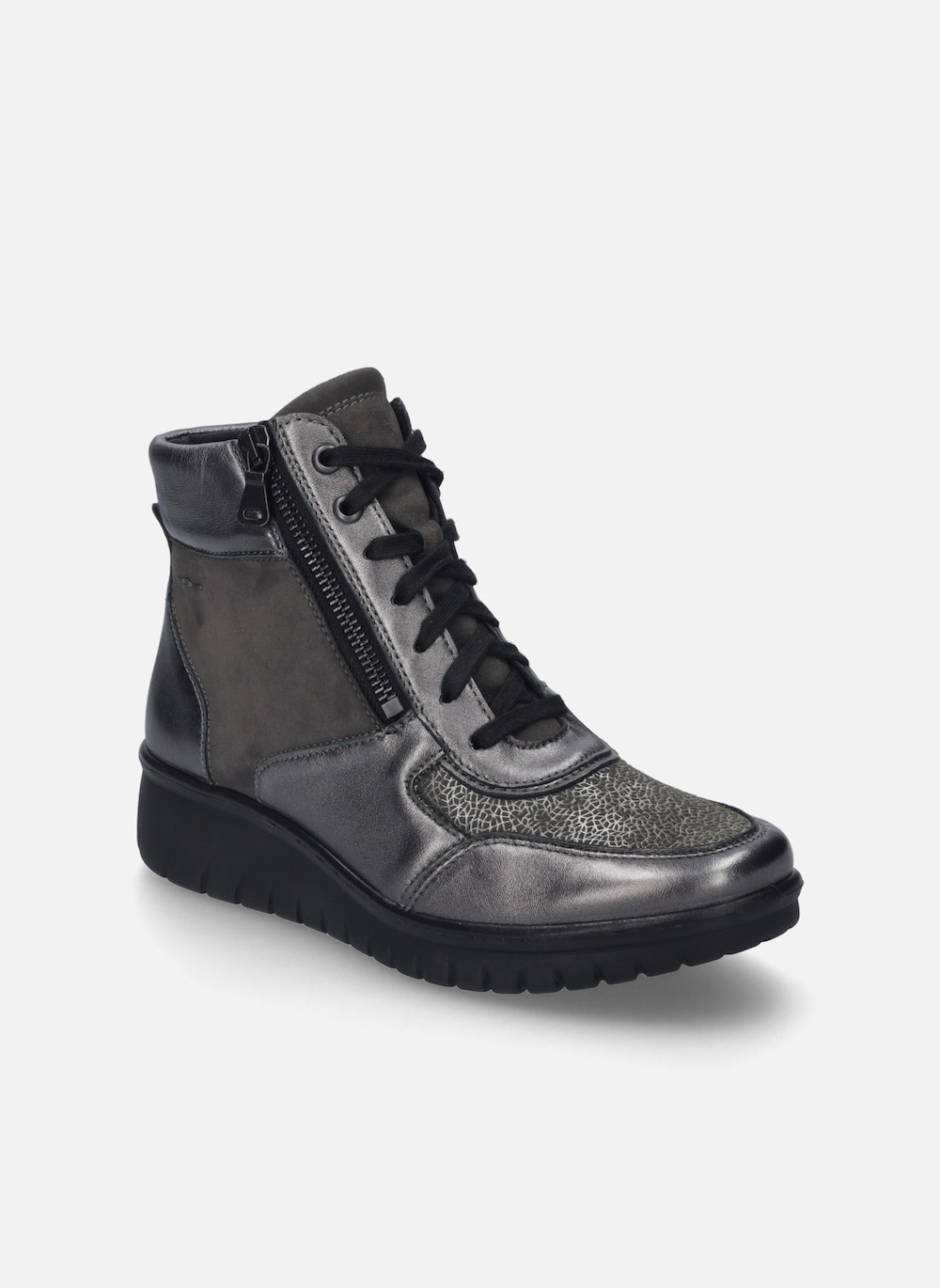 Große Größen Damen Stiefelette Calais 02, Damen, grau, Größe: 36, Leder, Happy Size DE Women von JOSEF SEIBEL