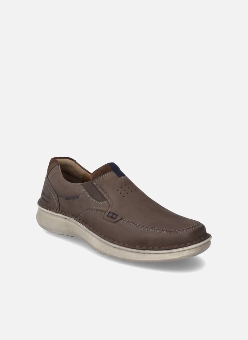 Große Größen Herren Slipper Alan 01, Herren, grau, Größe: 41, Leder, Happy Size DE Men von JOSEF SEIBEL