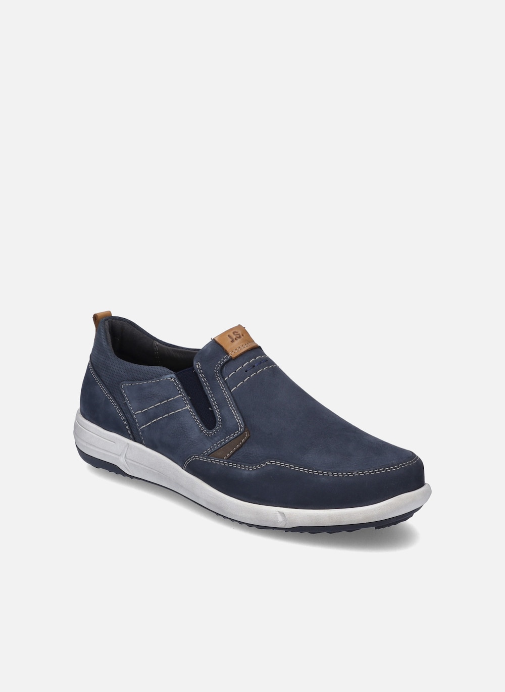 Große Größen Herren Slipper Enrico 04, Herren, blau, Größe: 43, Leder, Happy Size DE Men von JOSEF SEIBEL