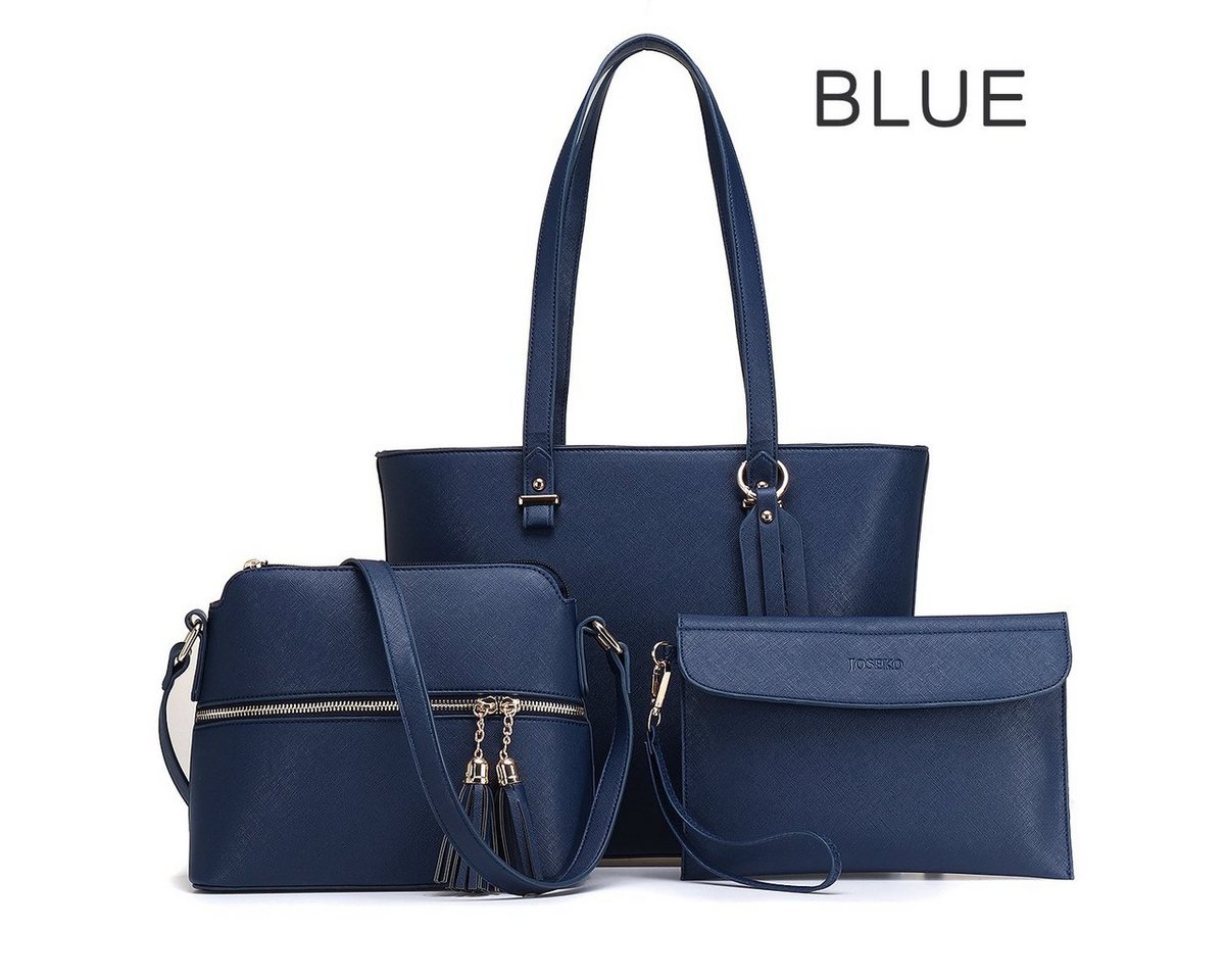 JOSEKO Handtasche Exklusives 3-teiliges Handtaschen-Set von JOSEKO, Luxuriös und zeitlos von JOSEKO