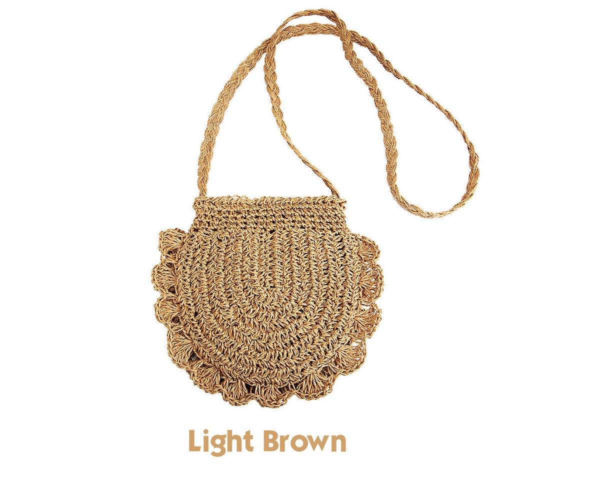 JOSEKO Handtasche Handtasche aus Rattan in Hellbraun – Natürlich stilvoll durch den Tag, Handgeflochten & natürlich von JOSEKO