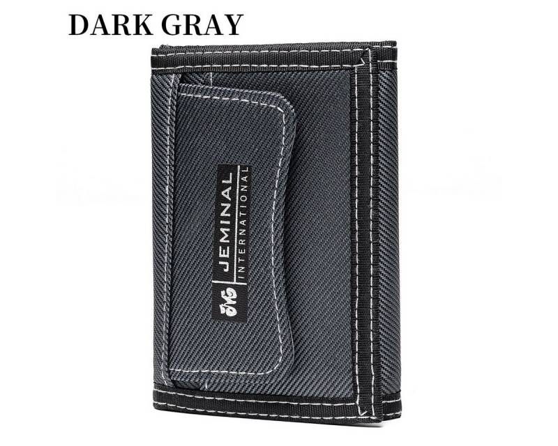 JOSEKO Mini Geldbörse Korean Wallet in Hellgrau – Minimalismus trifft asiatischen Chic, Koreanisches Slim-Design von JOSEKO
