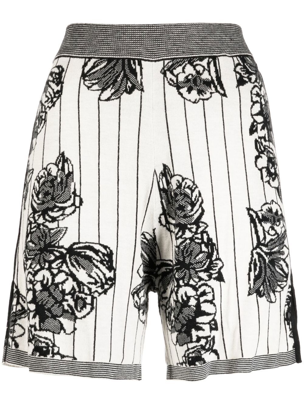 JOSEPH High-Waist-Shorts mit Blumen-Print - Weiß von JOSEPH