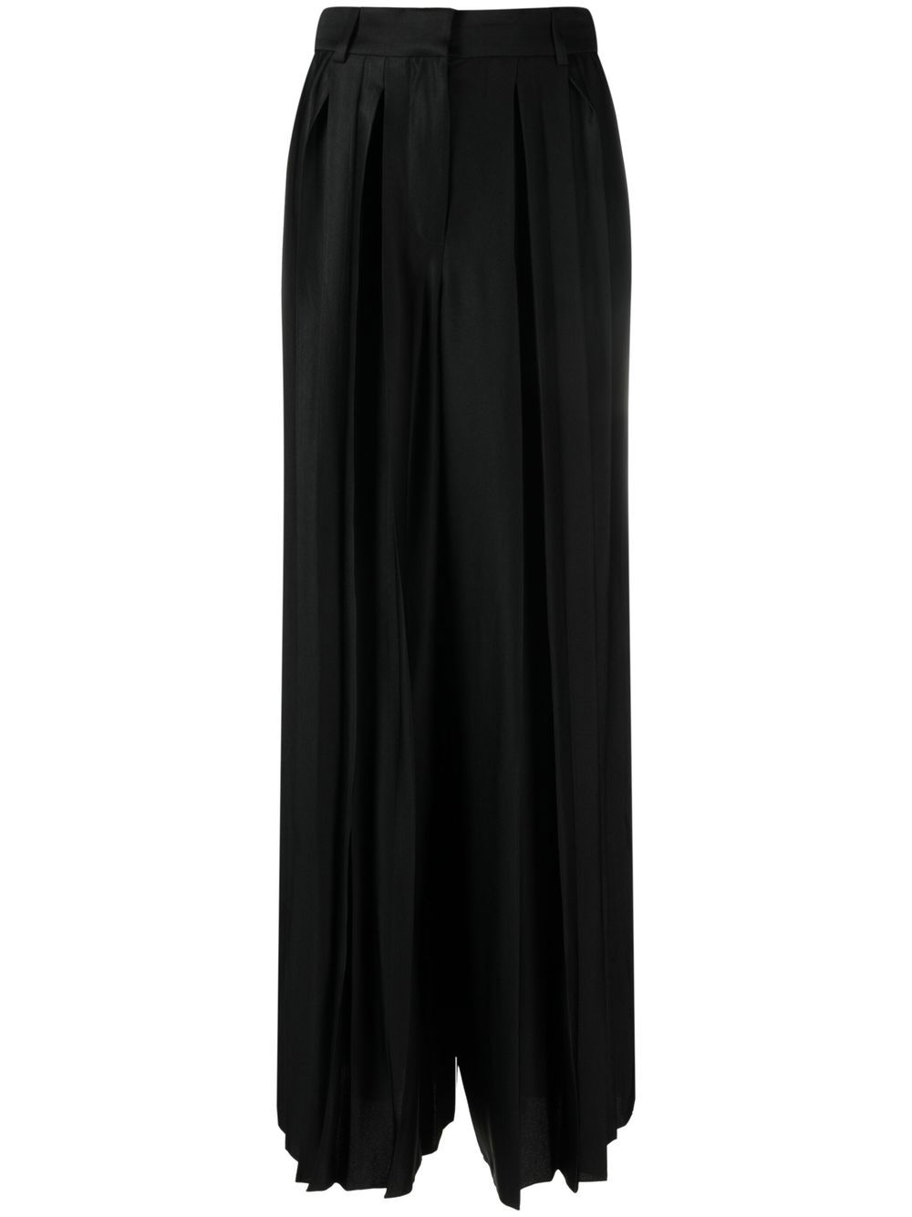 JOSEPH Wide-Leg-Hose mit Falten - Schwarz von JOSEPH