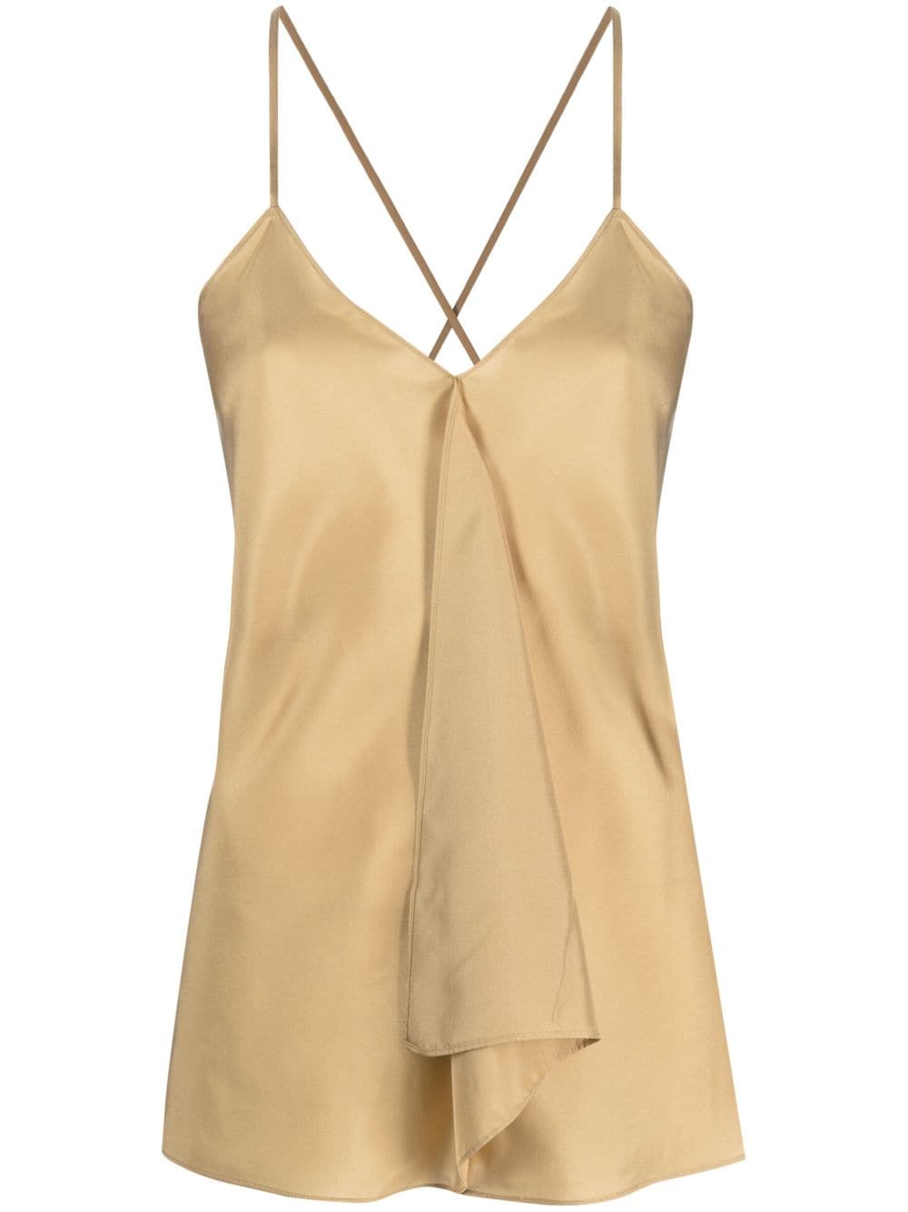 JOSEPH Seidenbluse mit V-Ausschnitt - Nude von JOSEPH