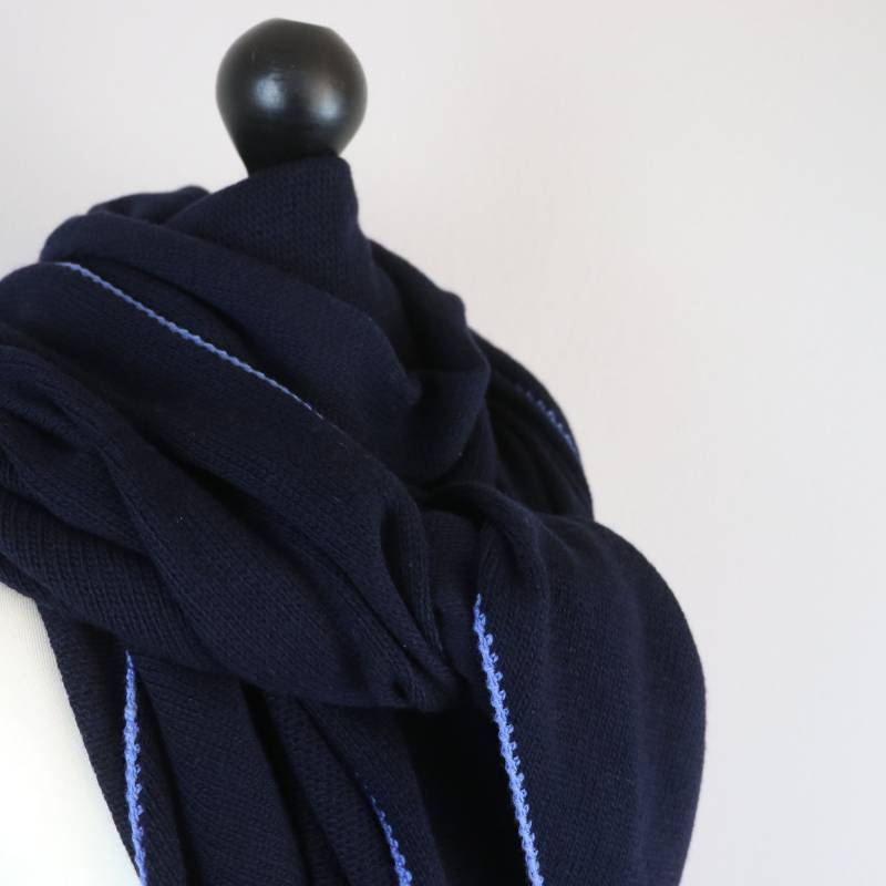 Großes Dreieckstuch Aus Kaschmir Und Feinster Merinowolle/Schal Stola Mit Farbiger Häkelkante von JOSEPHknitwear