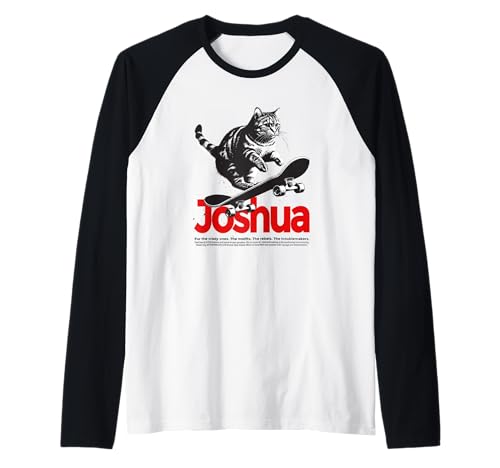 Herren JOSHUA - Schöner Jungen Name mit Katze & Skateboard Raglan Herren JOSHUA - Schöner Jungen Name mit Katze & Skateboard Raglan von JOSHUA Sohn Enkel Geburtstag Geschenkideen
