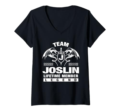 Damen Team Joslin – Lebenslange Mitgliedsgeschenke T-Shirt mit V-Ausschnitt Damen Team Joslin – Lebenslange Mitgliedsgeschenke T-Shirt mit V-Ausschnitt von JOSLIN FAMILY IDEA GIFTS