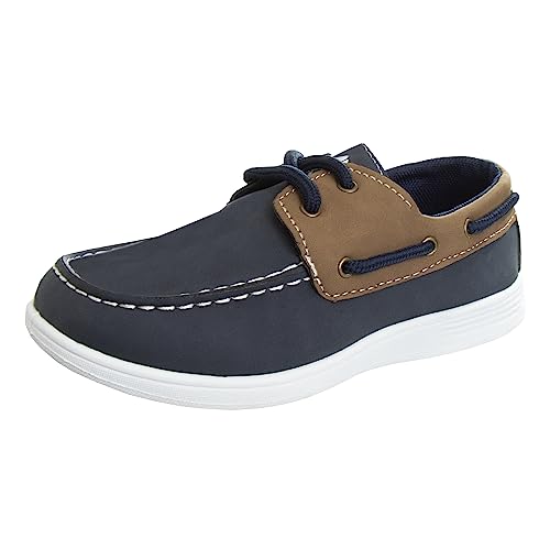 Josmo Jungen Low Top Bootsschuh – Outdoor-Schnürschuhe (Größe 12-13 Little Kid / 1-4 Big Kid), Marineblau, 1 Big Kid von JOSMO