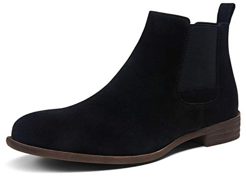 Jousen Herren Wildleder Chelsea Boots, Schwarzes Wildleder, 42.5 EU von Jousen