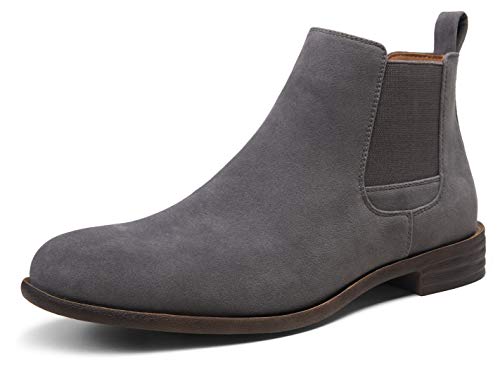 Jousen Herren Wildleder Chelsea Boots, grau, 44.5 EU von Jousen