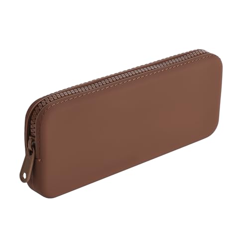 JOVAKIT Rechteckige tragbare Silikon-Kosmetiktasche für Damen, wasserdichte Make-up-Tasche, Geschenke für Frauen und Mädchen, Reißverschluss, Make-up-Pinsel, Kulturbeutel, Reiseaufbewahrung von JOVAKIT