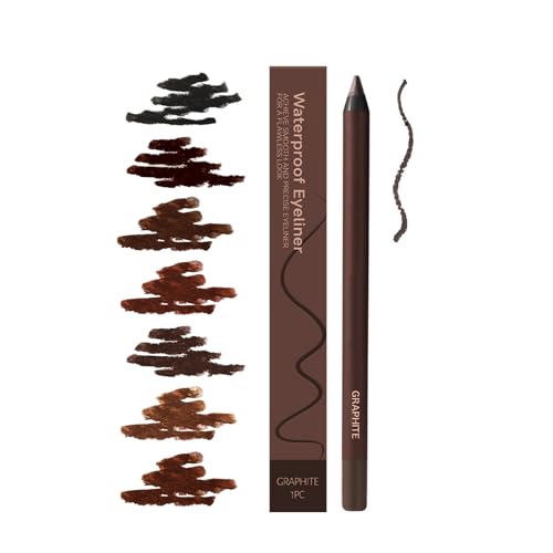 24 Stunden Wasserfester Eyeliner, Hochpigmentierter, Anspitzbarer Duo Kajalstift, Langanhaltender Make-up Augenstift, Wisch- und Schweißresistente Formel, Weiche und Verblendbare Textur (Graphit) von JOVIAL
