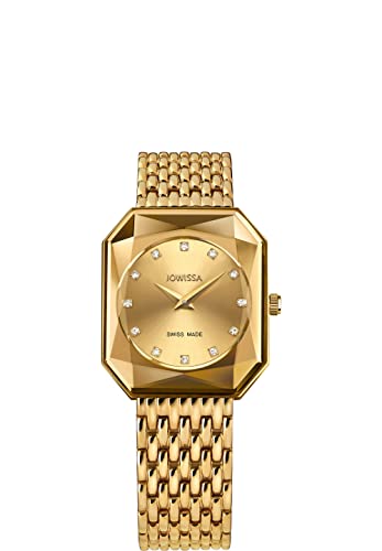 JOWISSA Gold Facet Radiant Schweizer Damenuhr J8.079.M von JOWISSA