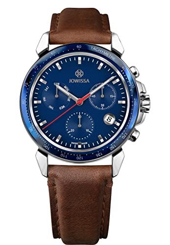 JOWISSA Stahl/Blau/Braun LeWy 9 Schweizer Herrenuhr J7.126.L von JOWISSA
