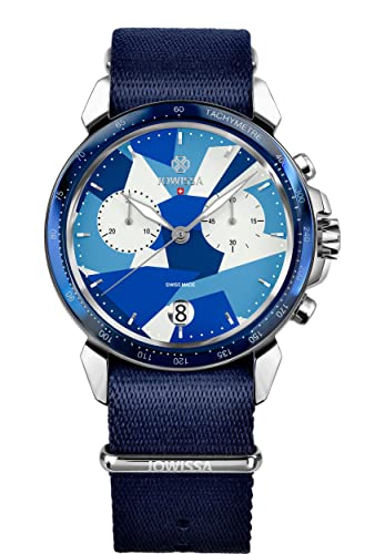 JOWISSA Stahl/Blau LeWy 15 Schweizer Herrenuhr J7.129.L von JOWISSA