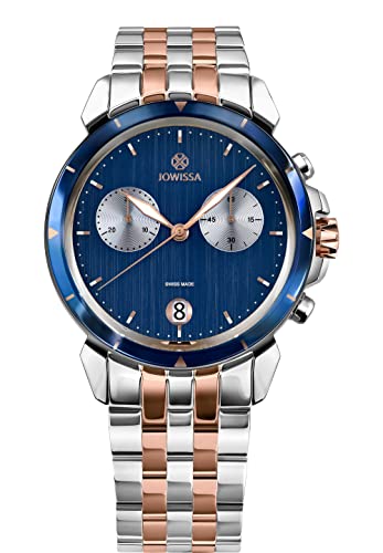 JOWISSA Stahl/Rosa/Blau LeWy 6 Schweizer Herrenuhr J7.022.L von JOWISSA