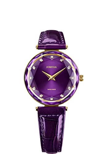 JOWISSA Violett/Gold Facet Brilliant Schweizer Damenuhr J5.753.M von JOWISSA