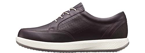 JOYA Boston Dark Brown, Herren Sneaker aus weichem Leder und Glattlederfutter, Dunkelbraun, 43 von JOYA