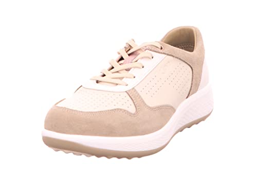 JOYA Britt Beige/White, Damensneaker aus Premiumleder und Textil, für gesunde Bewegung im Alltag, schicke Freizeitschuhe, Beige/Weiss, 38 1/3 von JOYA