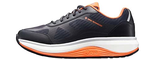 JOYA Cancun II Black/Orange - Herren Sneaker aus Leder und Mesh - 40 1/3 von JOYA