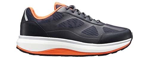 JOYA Cancun II Black/Orange - Herren Sneaker aus Leder und Mesh - 45 von JOYA