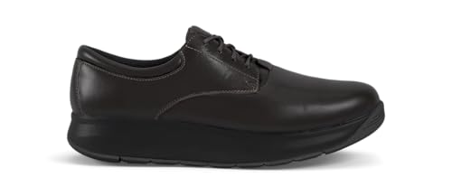 JOYA Chicago Dark Brown - Klassischer Derby-Herrenschuh aus robustem Vollnarbenleder, mit glatter Schuhspitze und gepolstertem Mesh-Futter. von JOYA