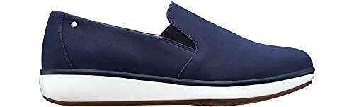 JOYA Clara Dark Blue - Lässige Schlüpfschuhe für Damen aus Nubukleder - 37 2/3 von JOYA