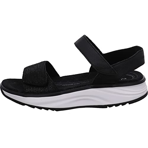 Joya Flores Black, Sandale, Full Grain Leather/Velour Leather, Active-Sohle, Kategorie Emotion 891san Schwarz Gr. 41 von JOYA