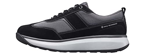 JOYA David II Black, Herren Sneaker, bequem und atmungsaktiv, schwarz/grau, 41 2/3 von JOYA