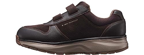 JOYA Dynamo mit Klettverschluss Dark Brown Herren Klettsneaker aus Nubukleder und Textil, 43 von JOYA