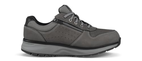 JOYA Dynamo Zip Dark Grey - Herren Schnürsneake im Retro-Look mit zusätzlichem Reißverschluss für einen leichten Einstieg atmungsaktivem, weichem Mesh-Futter. von JOYA