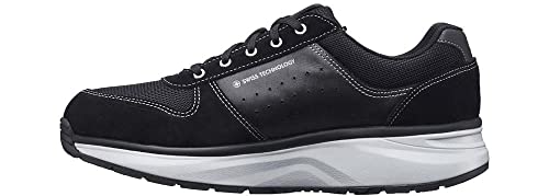 JOYA Dynamo Zip M Black, Herrensneaker in stilvollem Look aus Veloursleder, für Bequeme Bewegung im Alltag, komfortable Herrenschuhe, Schwarz, 47 2/3 von JOYA