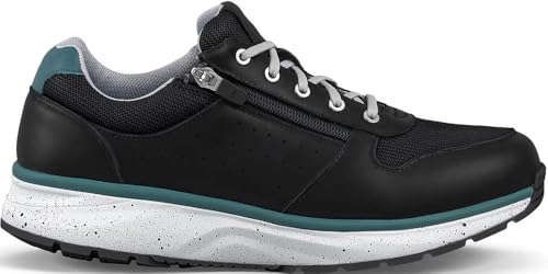 JOYA Dynamo Zip M Black Herren Schnürschuhe mit zusätzlichem Reißverschluss für einfachen Einstieg in Schwarz, Black III, 43 EU von JOYA