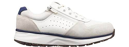 JOYA Dynamo Zip M White, Herrensneaker in stilvollem Look aus Veloursleder, für Bequeme Bewegung im Alltag, komfortable Herrenschuhe, Beige, 44 1/3 von JOYA