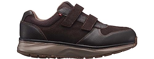 JOYA Dynamo mit Klettverschluss Dark Brown Herren Klettsneaker aus Nubukleder und Textil, 42 1/3 von JOYA