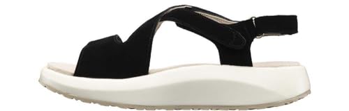 JOYA Jenny Black, Sandalen für Damen aus Veloursleder, schwarz, 38 von JOYA