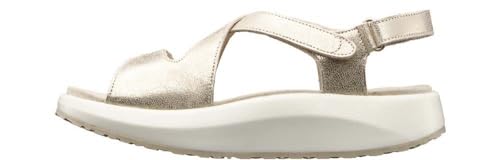 JOYA Jenny Light Gold, Sandalen für Damen aus Leder, hellgold, 38 von JOYA